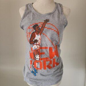 Vintage 2000s 8-BIT APPAREL Gray 8-Bit Video Game New York Basketball Tank. SZ S